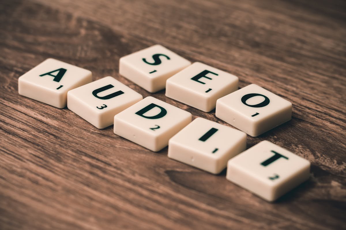 Scrabble tiles spelling SEO Audit representing SEO strategy